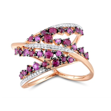 14KRWB Ring Diamond,Ruby (R311790RUY14KRWB)
