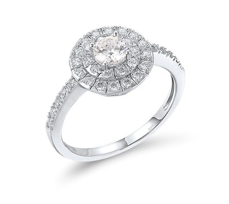 Sterling Silver Ring White Cubic Zirconia (R312046WCZSL925)