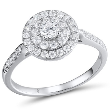 Sterling Silver Ring White Cubic Zirconia (R312051WCZSL925)