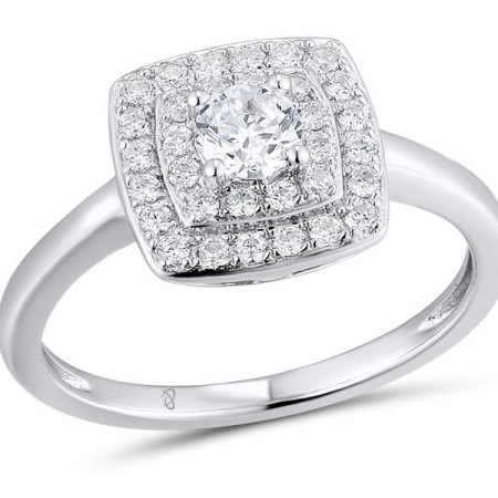 9KW Ring White Cubic Zirconia (R312053WCZ9KW) - US 6