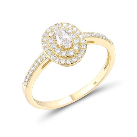 9KY Ring White Cubic Zirconia (R312058WCZ9KY) - US 6