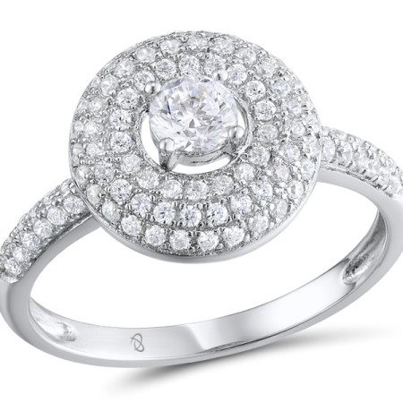 9KW Ring White Cubic Zirconia (R312060WCZ9KW) - US 6.5