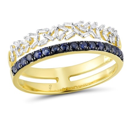 14KYWB Ring Blue Sapphire,Diamond (R312134SAP14KYWB)