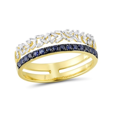 14KYWB Ring Blue Sapphire,Diamond (R312134SAP14KYWB)