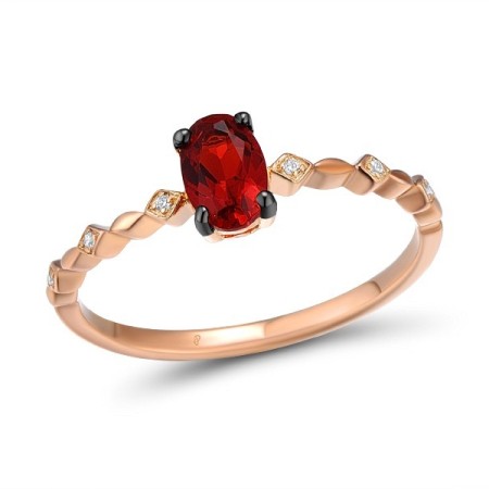 14KRB Ring Diamond,Ruby (R312280RUY14KRB) - US 7
