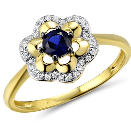 14KYWB Ring Blue Sapphire,Diamond (R312431SAP14KYWB)