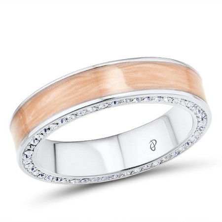 Brass w/ White Gold Plating Ring Enamel,Swarovski 001 (R312607ENA1BRW)