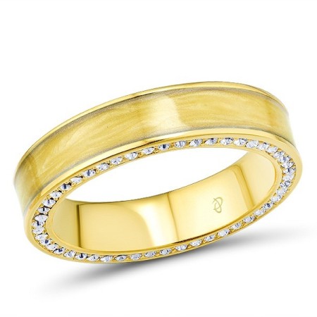 Brass w/ Yellow Gold Plating Ring Enamel,Swarovski 001 (R312607ENA6BRY)