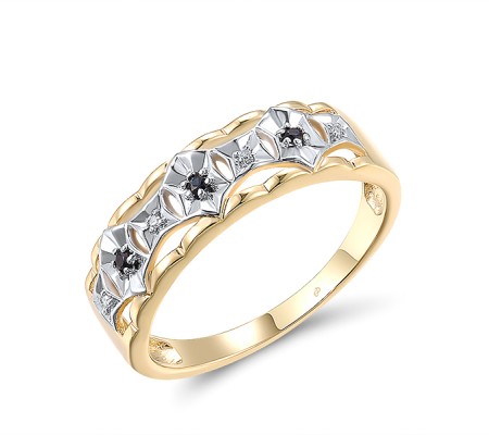 14KYW Ring Blue Sapphire,Diamond (R312643SAP14KYW) - US 7