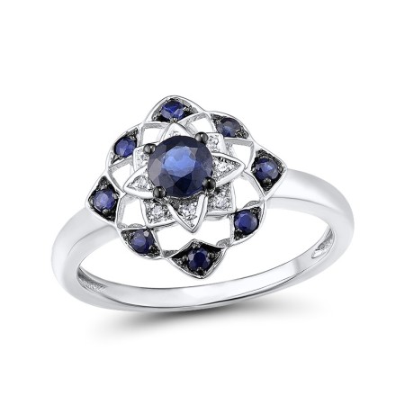 14KWB Ring Blue Sapphire,Diamond (R312666SAP14KWB)
