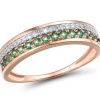 14KRW Ring Diamond,Emerald (R312716AEMR14KRW) - US 6