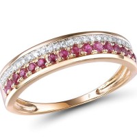 14KRW Ring Diamond,Ruby (R312716ARUY14KRW) - US 7