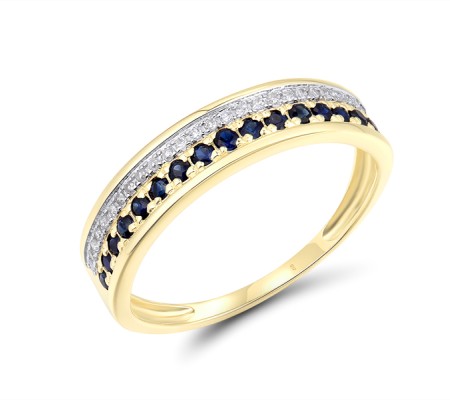 14KYW Ring Blue Sapphire,Diamond (R312716ASAP14KYW)