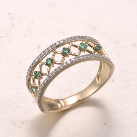 14KYW Ring Diamond,Emerald (R312793AEMR14KYW)