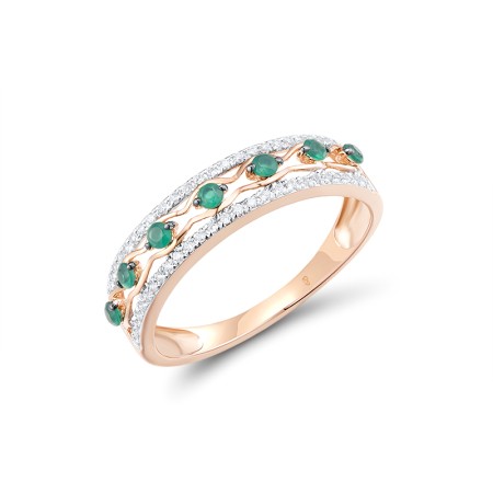14KRWB Ring Diamond,Emerald (R312797EMR14KRWB)