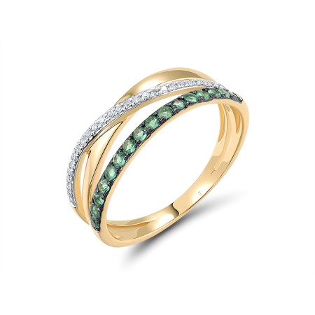 14KYWB Ring Diamond,Emerald (R312818EMR14KYWB)