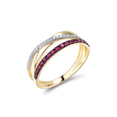 14KYWB Ring Diamond,Ruby (R312818RUY14KYWB)