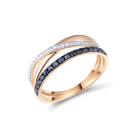14KRWB Ring Diamond,Blue Sapphire (R312818SAP14KRWB)