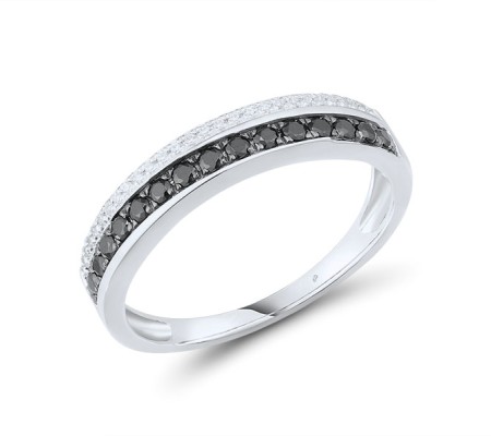 14KWB  Black Diamond,Diamond Ring  (R313017WBD14KWB)