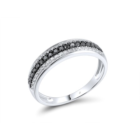 14KWB Ring Black Diamond,Diamond (R313021WBD14KWB) - US 7