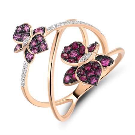 14KRWB Ring Diamond,Pink Sapphire,Ruby (R313134PRU14KRWB)