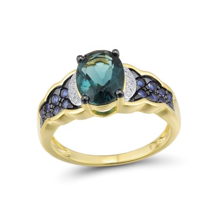 14KYWB Ring Blue Sapphire,Diamond,London Blue Topaz (R313386LBS14KYWB)