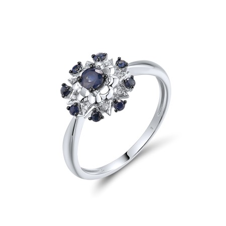 14KWB Ring Blue Sapphire,Diamond (R313397SAP14KWB)
