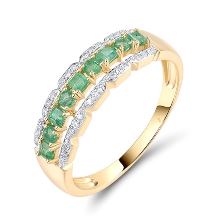 14KYW Ring Diamond,Emerald (R313483EMR14KYW)