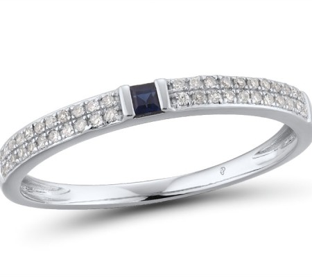 14KW Ring Blue Sapphire,Diamond (R313492ASAP14KW) - US 7