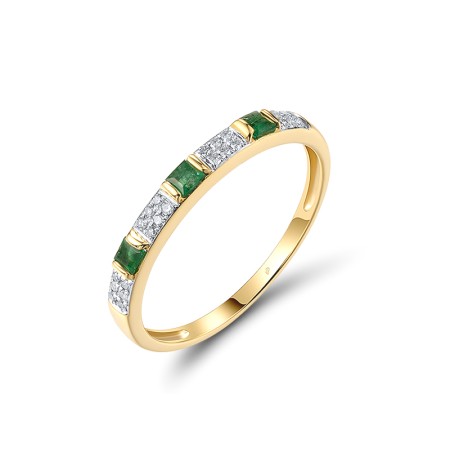 14KYW Ring Diamond,Emerald (R313496EMR14KYW)