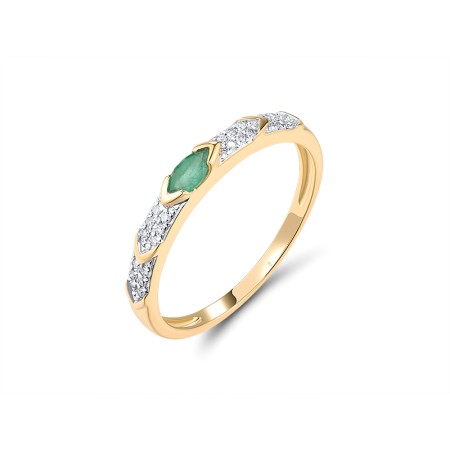 14KYW Ring Diamond,Emerald (R313500EMR14KYW)