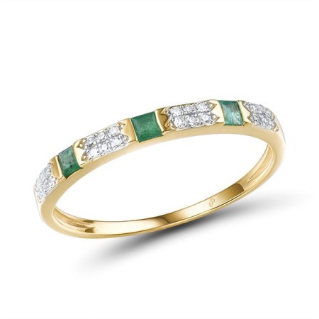 14KYW Ring Diamond,Emerald (R313501AEMR14KYW) - US 6