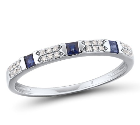 14KW Ring Blue Sapphire,Diamond (R313501ASAP14KW) - US 6