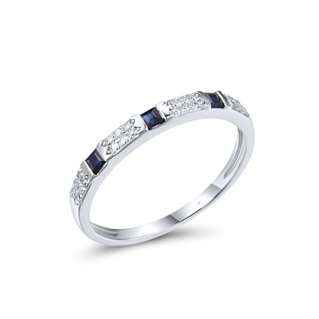 14KW Ring Blue Sapphire,Diamond (R313501SAP14KW) - US 7