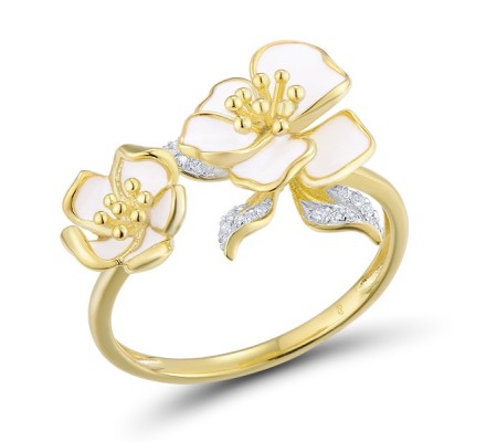 14KYW Ring Diamond,Enamel (R313583ENA14KYW)