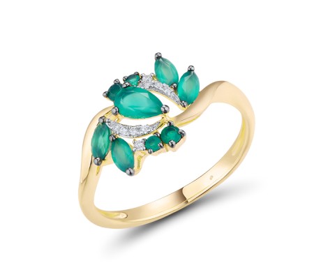 14KYWB  Emerald Ring  (R313839EMR14KYWB)