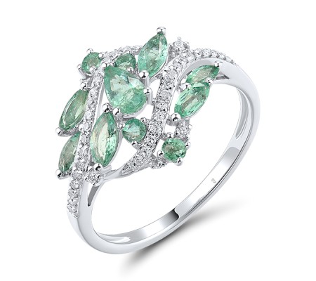 14KW Ring Diamond,Emerald (R313850EMR14KW)