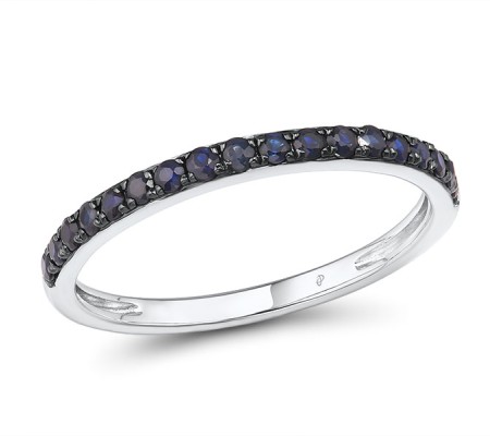 14KWB  Blue Sapphire Ring(R313897SAP14KWB) - US 6