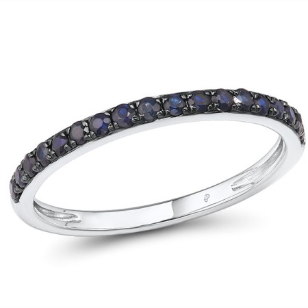 14KWB  Blue Sapphire Ring(R313897SAP14KWB) - US 6