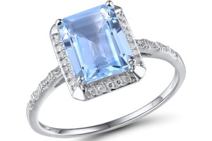 10KW Ring Blue Topaz (Sky Blue),Diamond (R313973ABKT10KW) - US 6