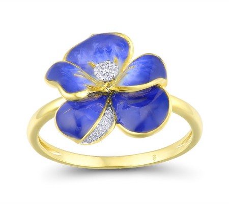 10KYW Ring Diamond,Enamel (R314005ENA10KYW) - US 6