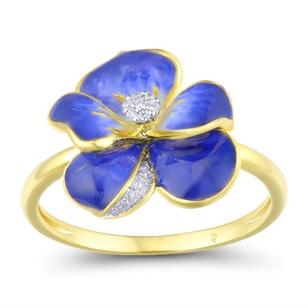 10KYW Ring Diamond,Enamel (R314005ENA10KYW) - US 6