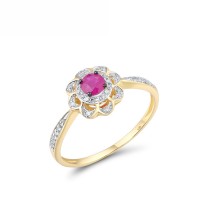 14KYWB Ring Diamond,Ruby (R314019RUY14KYWB) - US 7