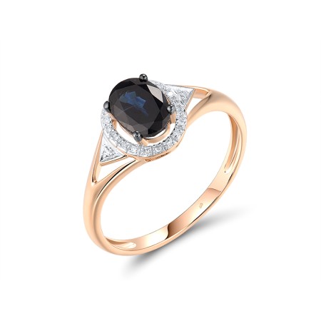 14KRWB Ring Blue Sapphire,Diamond (R314092SAP14KRWB) - US 7