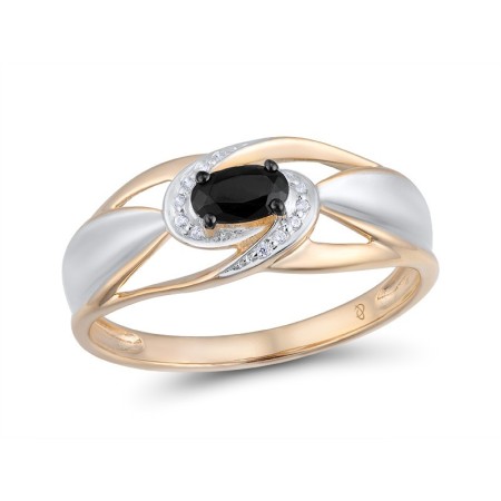 14KRWB Ring Black Sapphire,Diamond (R314101BSA14KRWB) - US 8.5