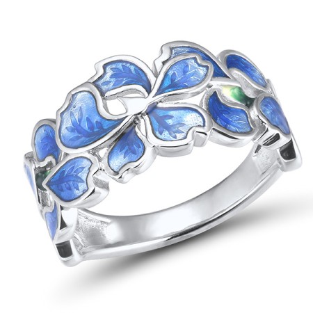 Sterling Silver Ring Enamel (R314126ENASL925) - US 7