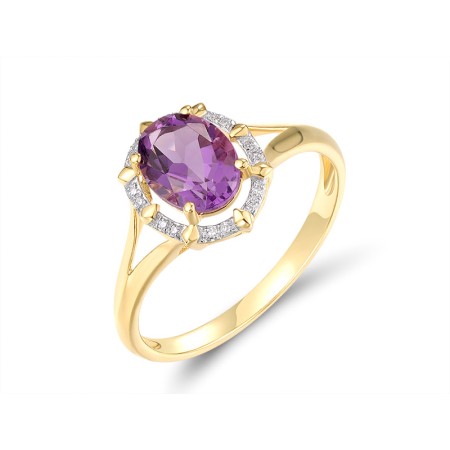 14KYW Ring Amethyst,Diamond (R314140AME14KYW)