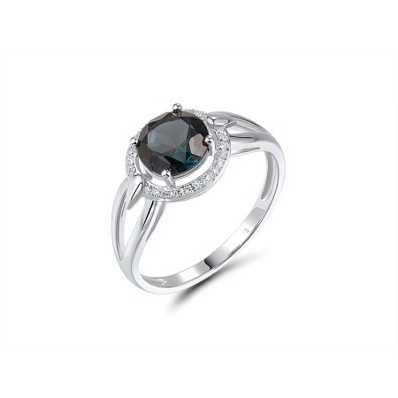 14KW Ring Diamond,London Blue Topaz (R314142LDB14KW)