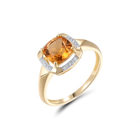14KYW Ring Citrine,Diamond (R314144CIT14KYW)