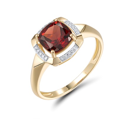 14KYW Ring Diamond,Garnet (R314144GAN14KYW)